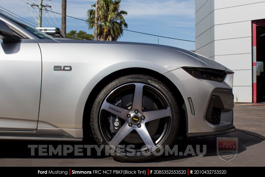 20x8.5 20x10 Simmons FR-C Black Tint NCT on Ford Mustang