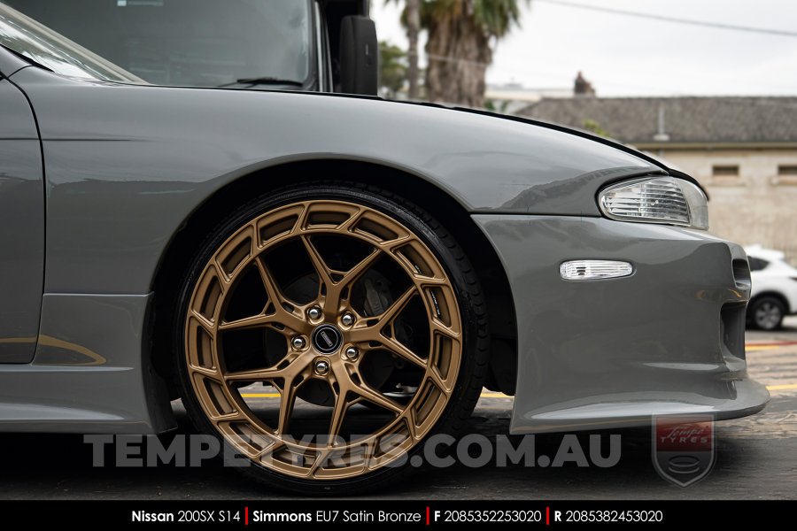 20x8.5 Simmons EU7 Satin Bronze on Nissan 200SX