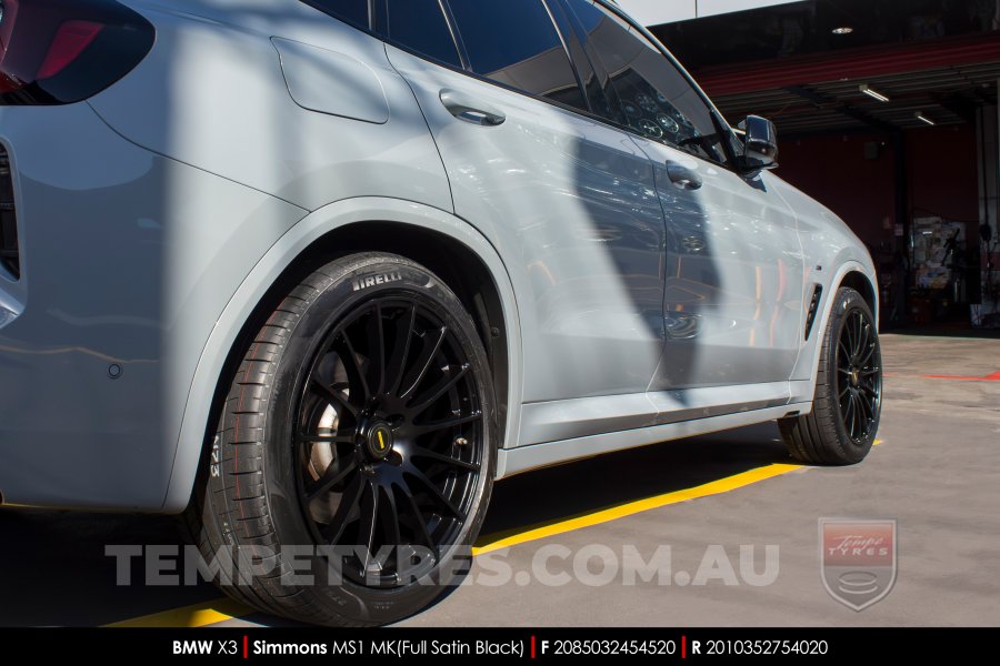 20x8.5 20x10 Simmons MS1 MK on BMW X3
