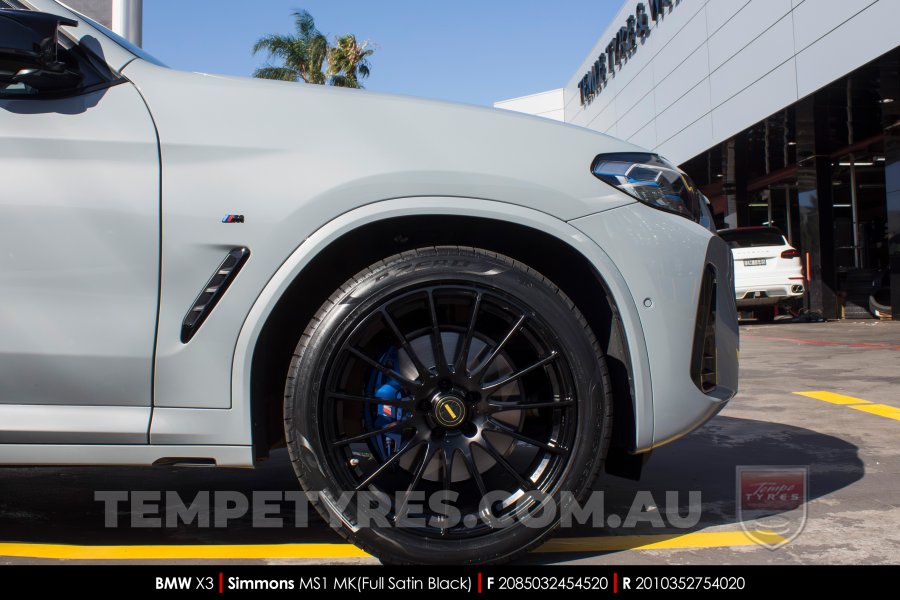 20x8.5 20x10 Simmons MS1 MK on BMW X3