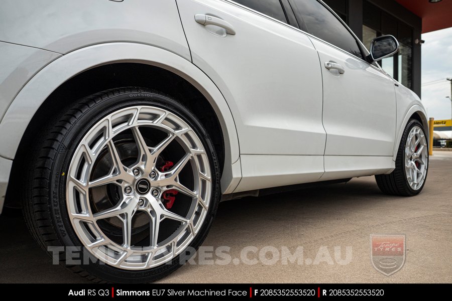 20x8.5 Simmons EU7 Silver Machined Face on Audi RS Q3