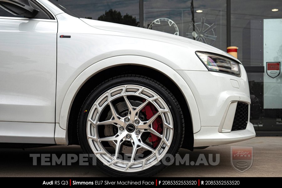 20x8.5 Simmons EU7 Silver Machined Face on Audi RS Q3