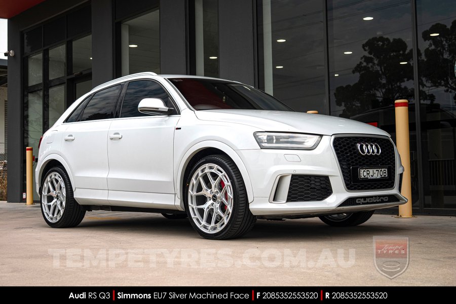 20x8.5 Simmons EU7 Silver Machined Face on Audi RS Q3