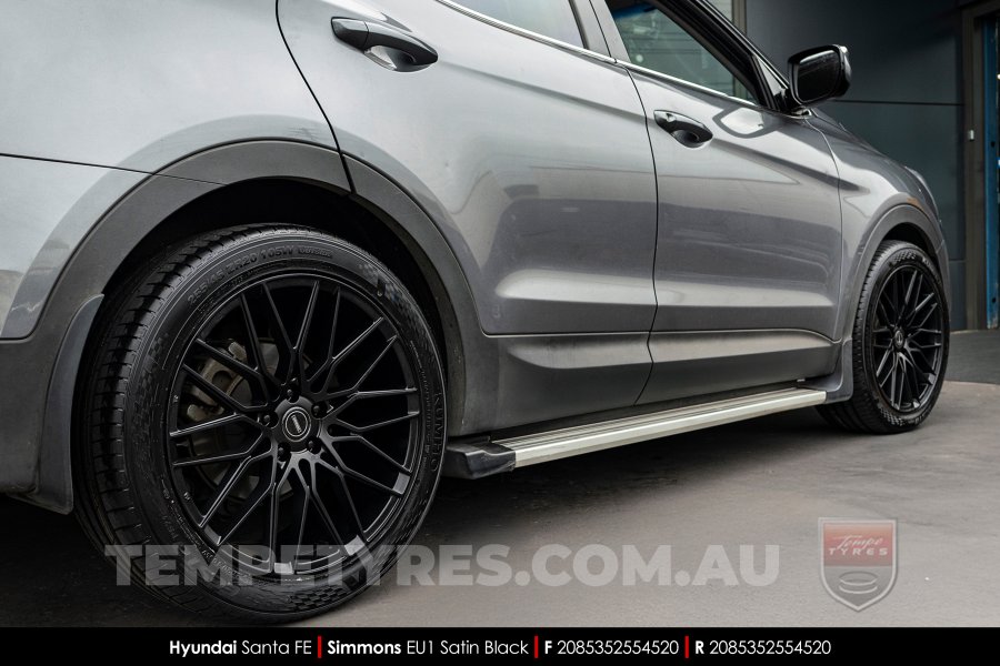 20x8.5 Simmons EU1 Satin Black on Hyundai Santa Fe