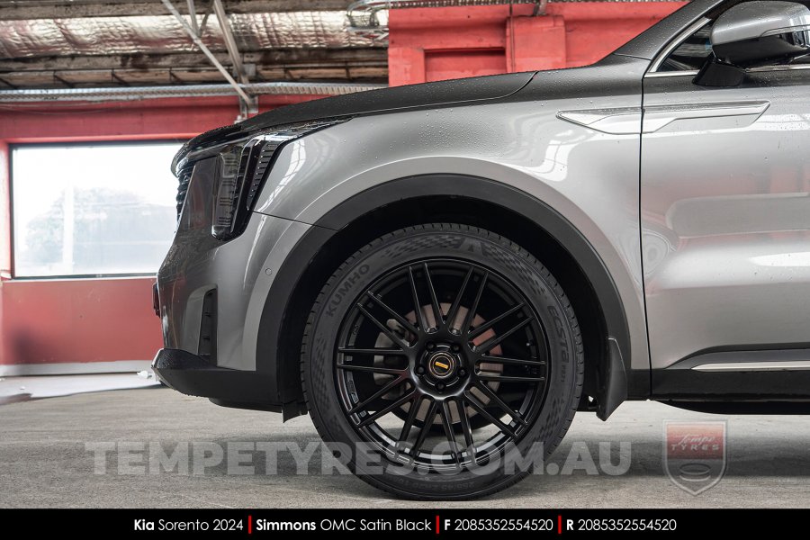 20x8.5 20x10 Simmons OMC Satin Black on Kia Sorento