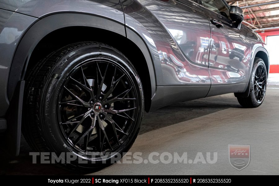 20x8.5 SC Racing XF015 Black on Toyota Kluger