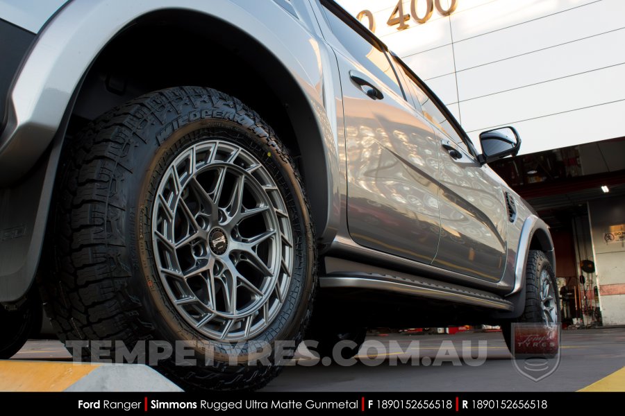18x9.0 Simmons Rugged Ultra Matte Gunmetal on Ford Ranger