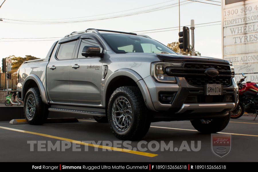 18x9.0 Simmons Rugged Ultra Matte Gunmetal on Ford Ranger