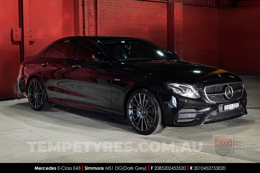 20x8.5 20x10 Simmons MS1 DG on Mercedes E-Class