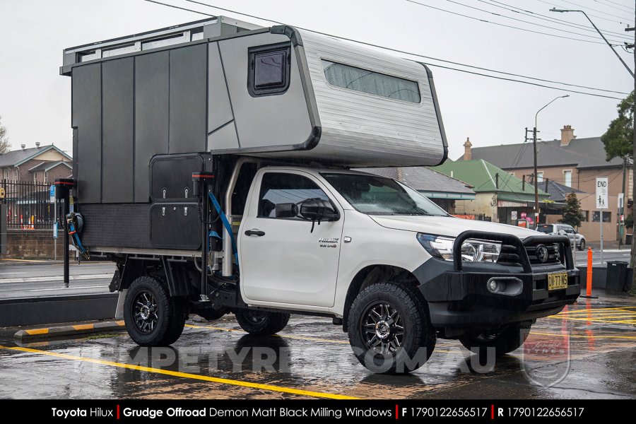 17x9.0 Grudge Offroad DEMON Milling Windows on Toyota Hilux