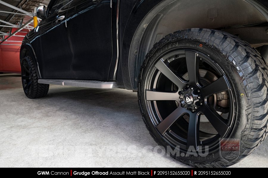 20x9.5 Grudge Offroad ASSAULT Matt Black on Great Wall Cannon