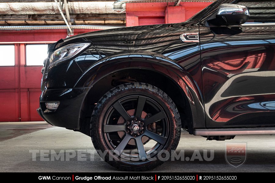 20x9.5 Grudge Offroad ASSAULT Matt Black on Great Wall Cannon