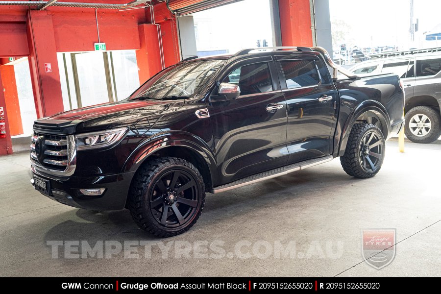 20x9.5 Grudge Offroad ASSAULT Matt Black on Great Wall Cannon