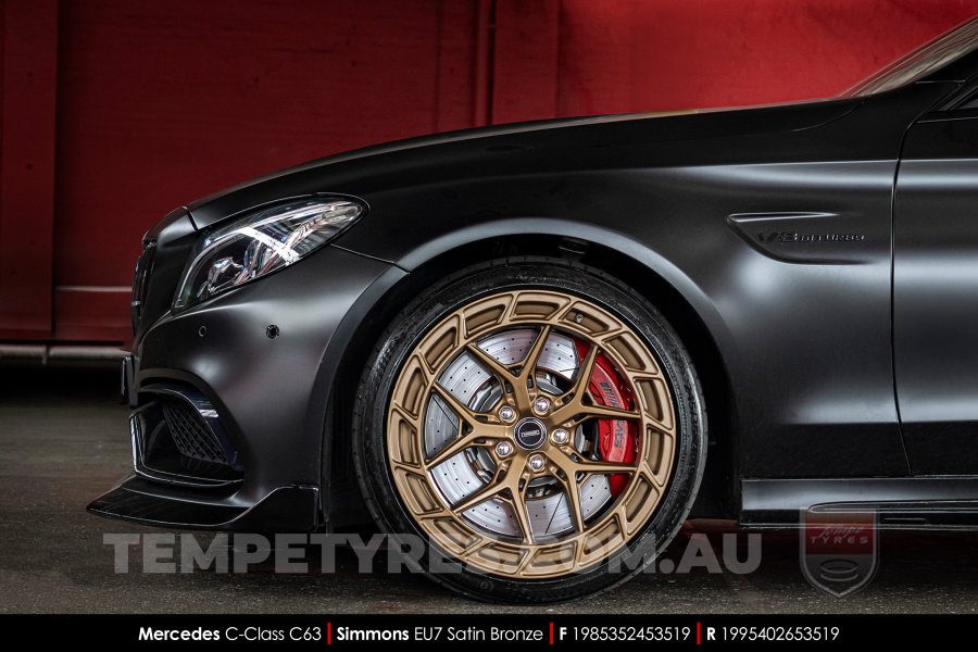 19x8.5 Simmons EU7 Satin Bronze on Mercedes C-Class
