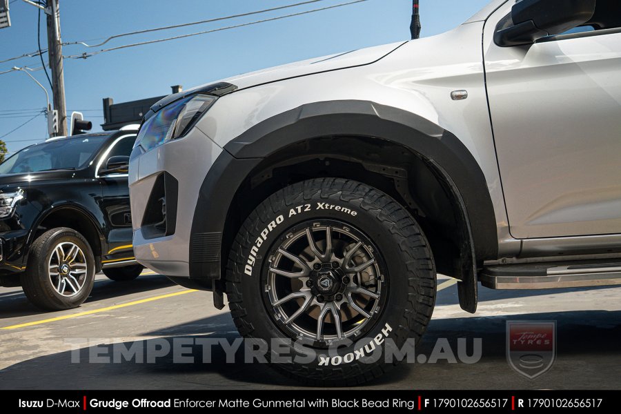 17x9.0 Grudge Offroad F2 Enforcer Matte Gunmetal on Isuzu D-Max