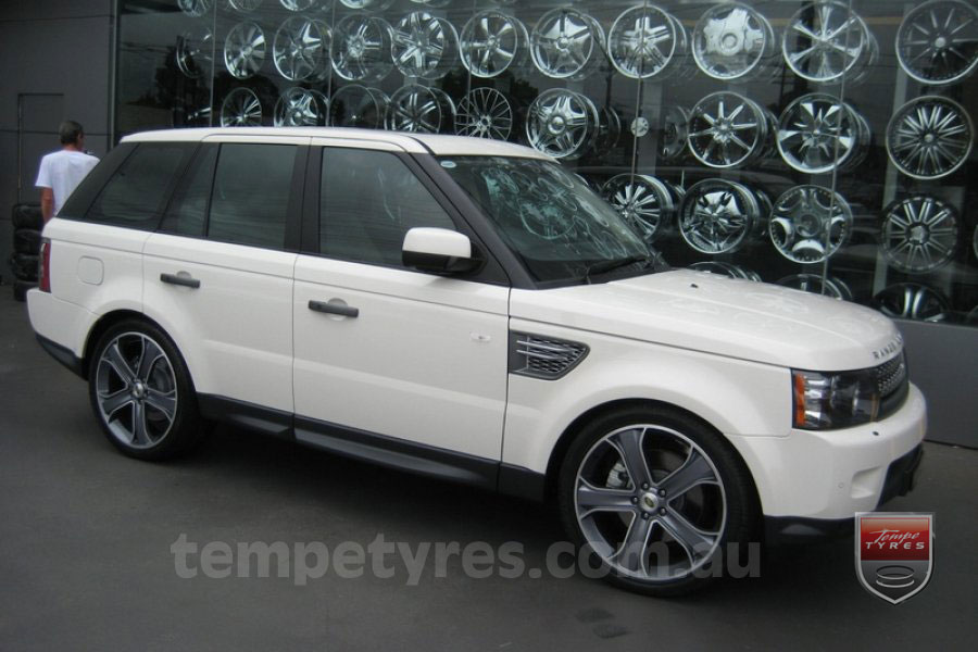 22x9.5 Style5932 Gunmetal on RANGE ROVER SPORT