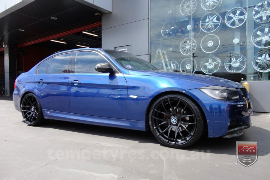 19x8.5 GTS-R Black on BMW 3 SERIES