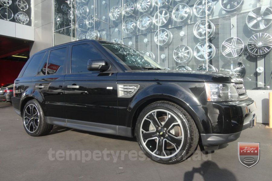 20x9.5 Style5932 Black on RANGE ROVER SPORT