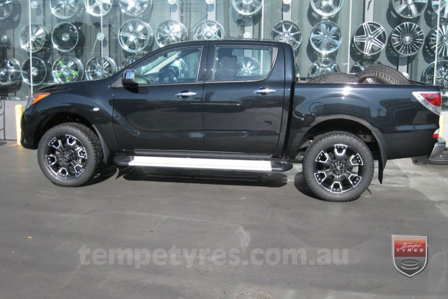 20x9.0 Ballistic Havoc Black on MAZDA BT50