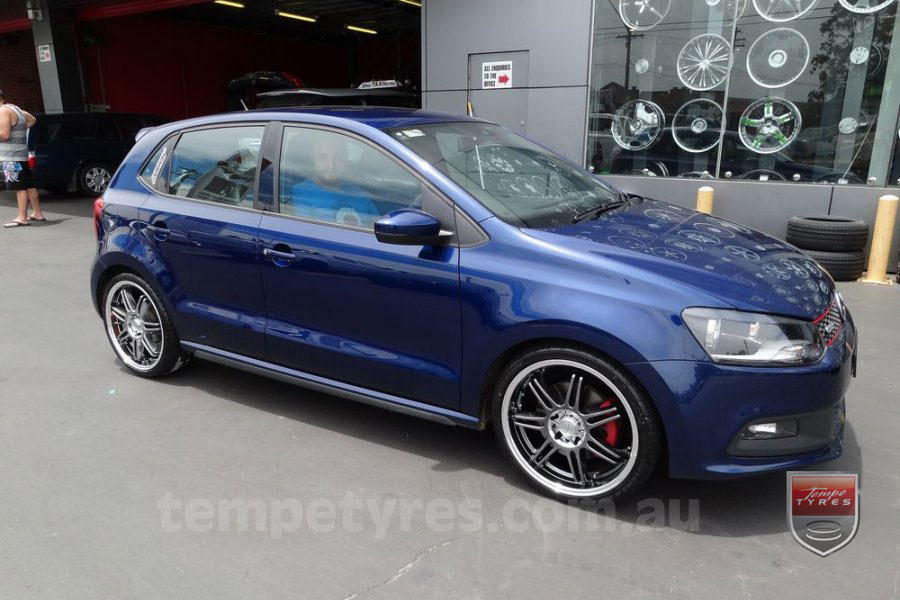 18x7.5 Lenso GF7 Shadow on VW GOLF