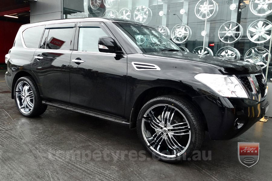 24x9.5 Giovinco Fortune16 Chrome on NISSAN PATROL