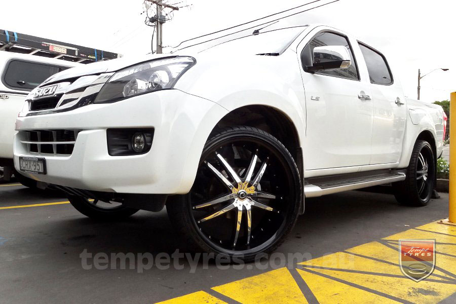 24x9.0 Giovinco G-03 Chrome on ISUZU D-MAX 