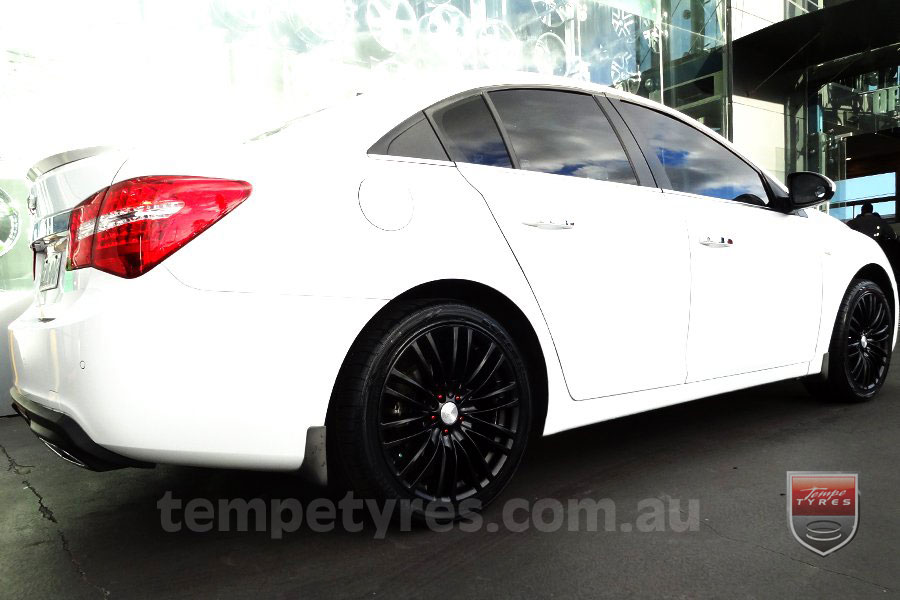 18x8.0 Lenso Como Black on HOLDEN CRUZE