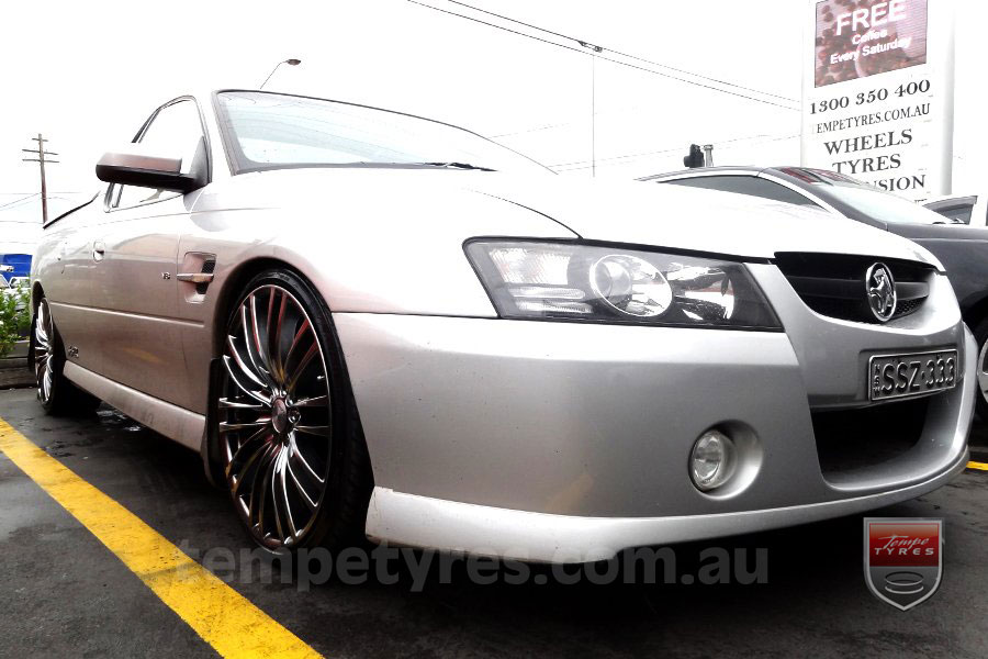 20x8.5 Lenso Como Shadow on HOLDEN COMMODORE