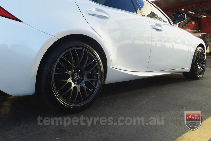 18x8.0 Lenso Type-M DG on LEXUS IS