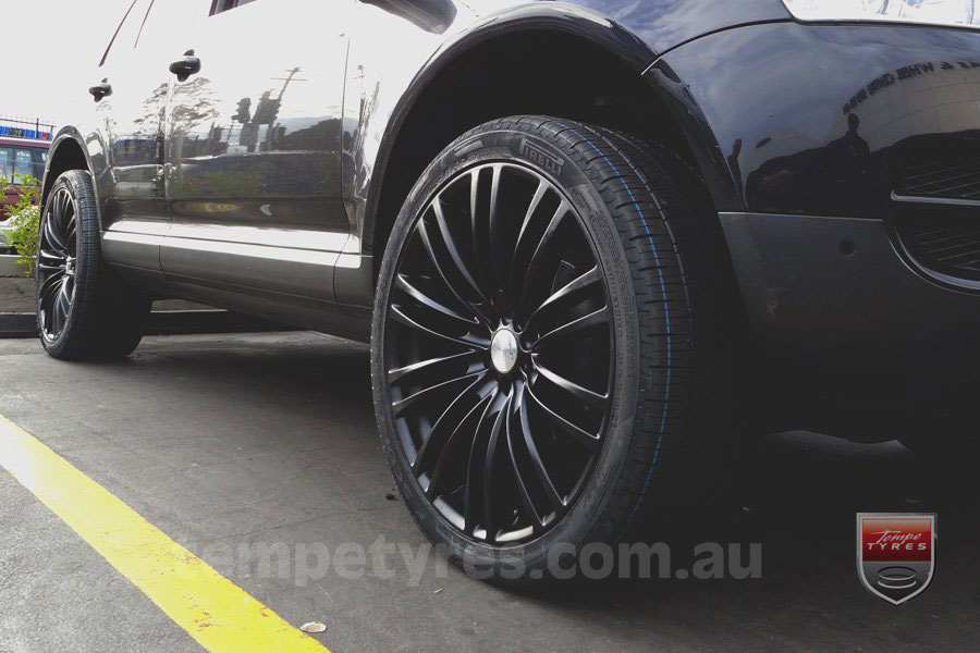 22x9.5 Lenso Como Black on VW TOUAREG