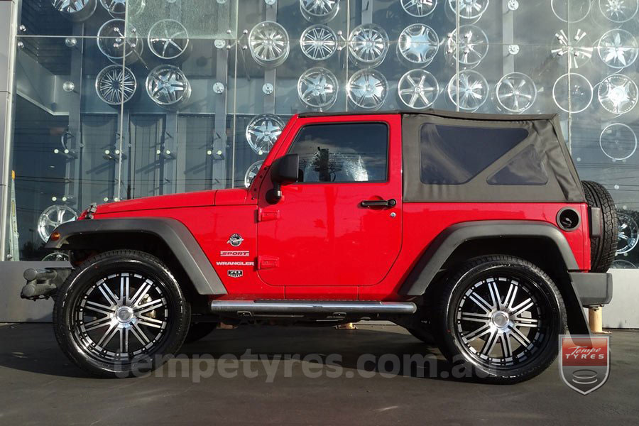 22x9.5 Lenso Symphony - BKQ on JEEP WRANGLER