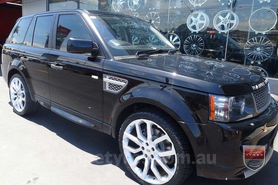 22x10 LRX Concept Silver on RANGE ROVER SPORT