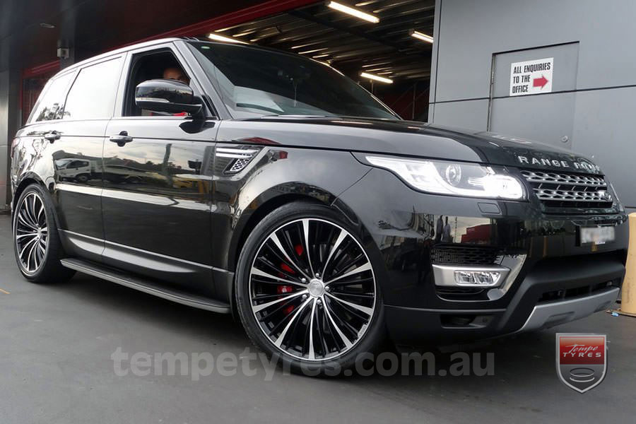 20X8.5 Lenso ESA Black on RANGE ROVER SPORT