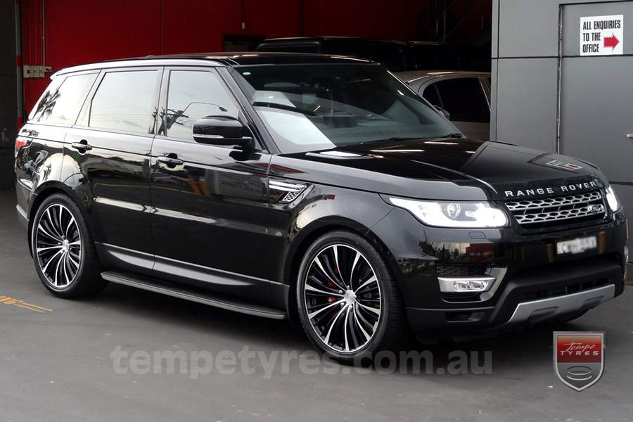 22x9.0 Lenso ESA Black on RANGE ROVER SPORT