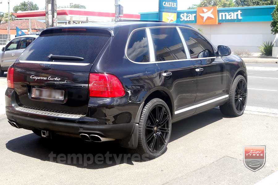 22x10 Cayenne11 Black on PORSCHE CAYENNE