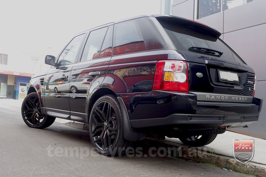 22x9.5 RRSPORT Matte Black on RANGE ROVER SPORT