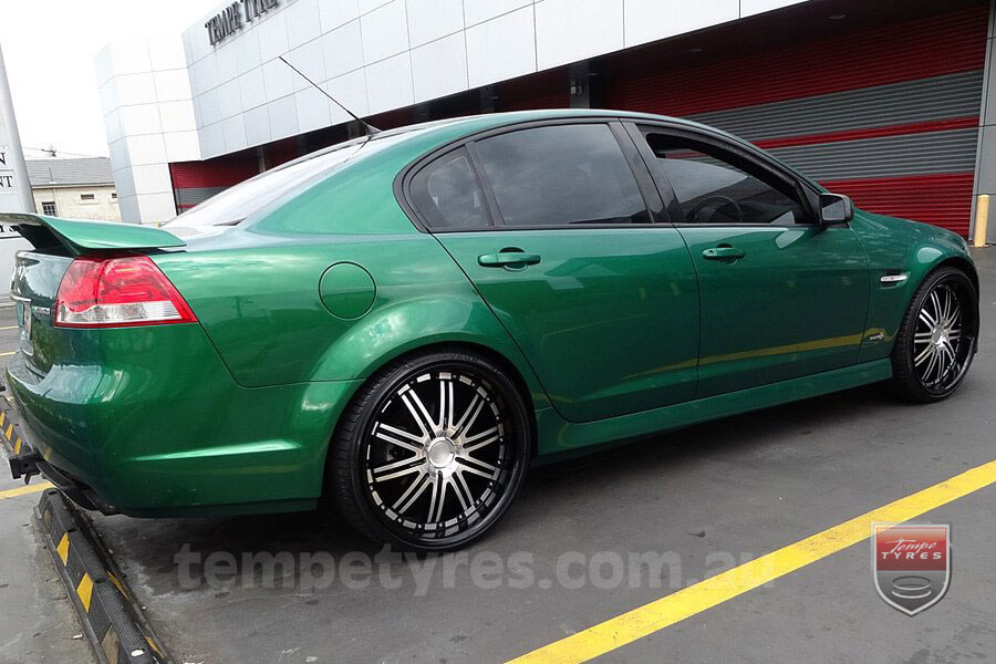 22x9.5 Lenso Symphony - BKQ on HOLDEN COMMODORE VE