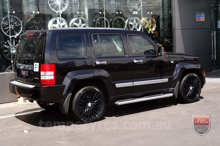 22x9.5 Lenso Como Black on JEEP PATRIOT