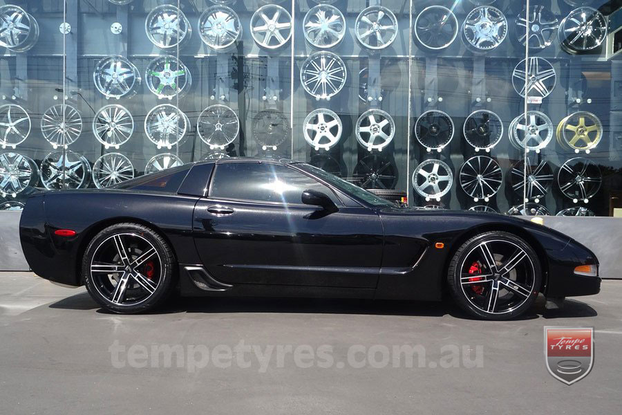 19x8.5 19x9.5 Lenso Eurostyle 6 BKF ES6 on CHEVROLET CORVETTE