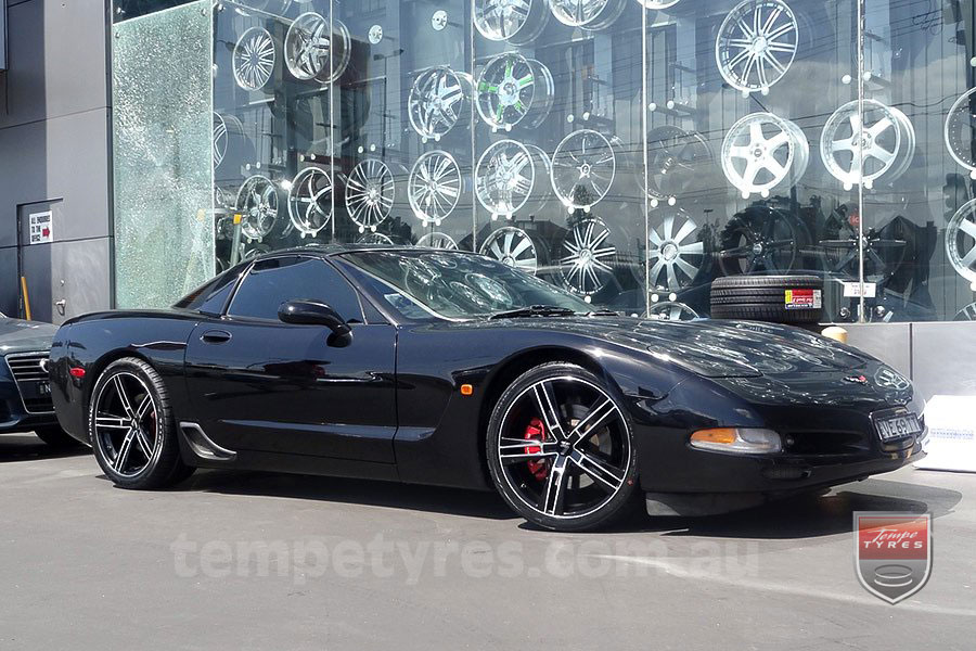 19x8.5 19x9.5 Lenso Eurostyle 6 BKF ES6 on CHEVROLET CORVETTE