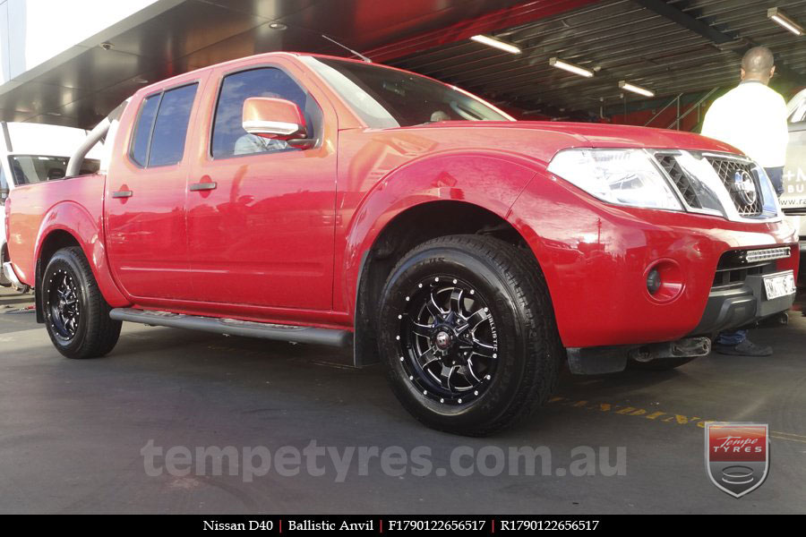 17x9.0 Ballistic Anvil Millworks on NISSAN NAVARA D40