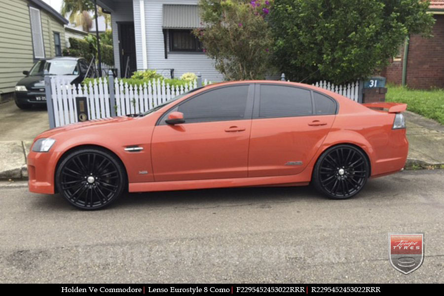 22x9.5 Lenso Como Black on HOLDEN COMMODORE VE