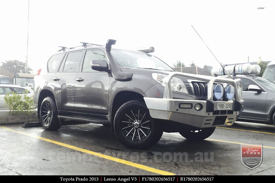 17x8.0 Lenso Black Angel V3 on TOYOTA PRADO