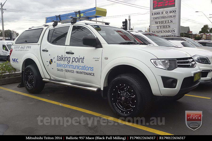 17x9.0 Ballistic Mace Millworks on MITSUBISHI TRITON