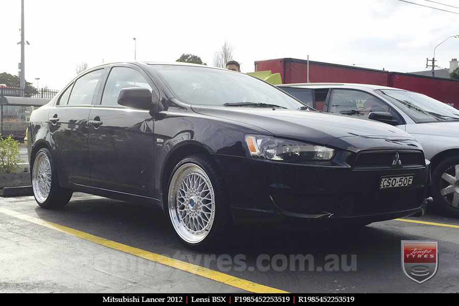 19x8.5 Lenso BSX Silver on MITSUBISHI LANCER