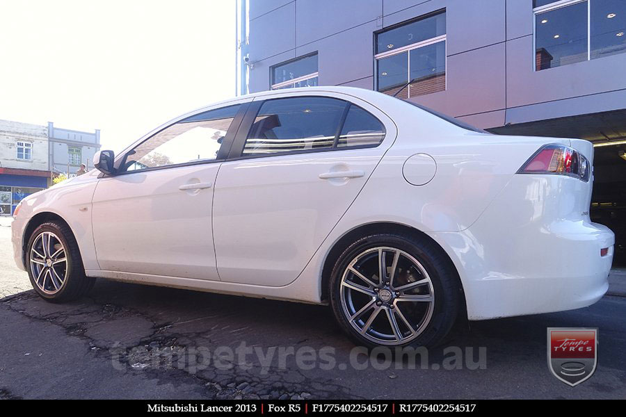 17x7.5 Fox R5 Gunmetal on MITSUBISHI LANCER