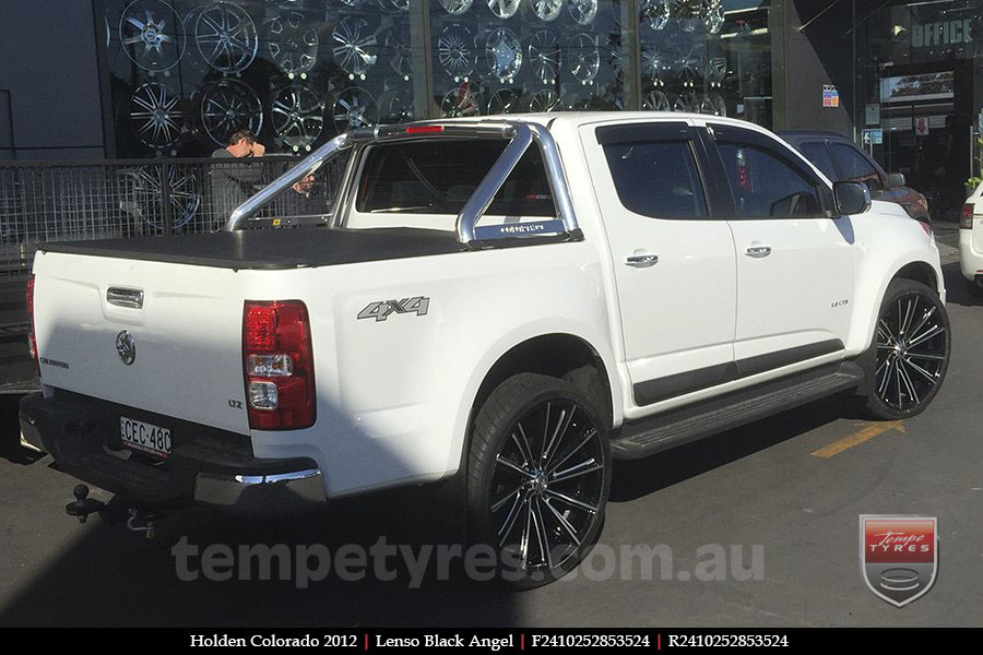 24x10 Lenso Black Angel V3 on HOLDEN COLORADO