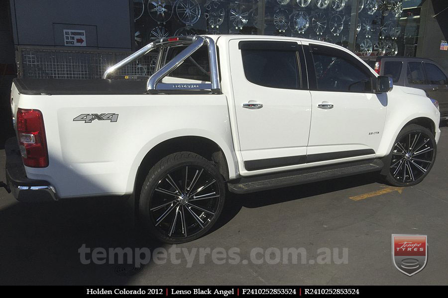 24x10 Lenso Black Angel V3 on HOLDEN COLORADO