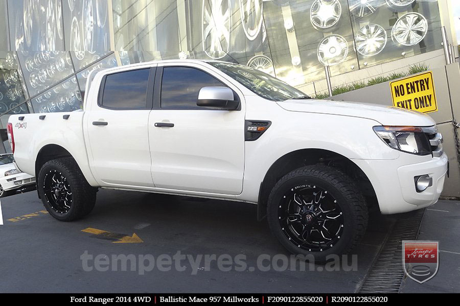 20x9.0 Ballistic Mace Millworks on FORD RANGER