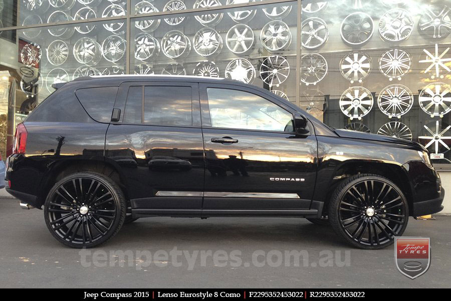 22x9.5 Lenso Como Black on JEEP COMPASS